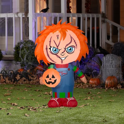 Gemmy Halloween Airblown Stylized Chucky Universal, orange
