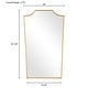preview thumbnail 7 of 5, Feminine Silhouette Rectangular Framed Wall Mirror - 40" - Antique Gold Leaf Finish