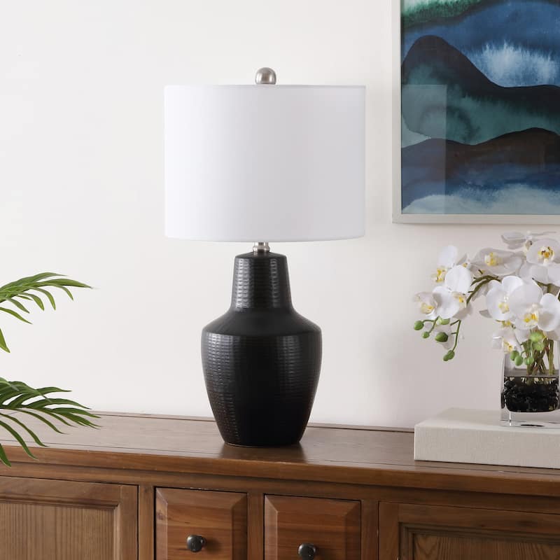 SAFAVIEH Lighting Voetta Modern 23-inch Table Lamp - 12"W x 12"D x 23"H