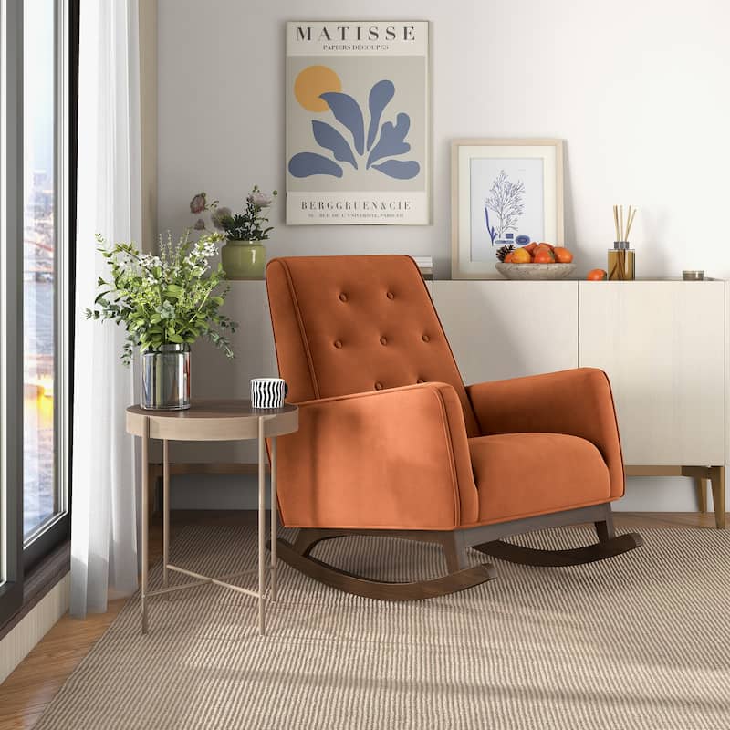 Westminister Modern Indoor Nursery Rocking Armchair for Bedroom and Livingroom