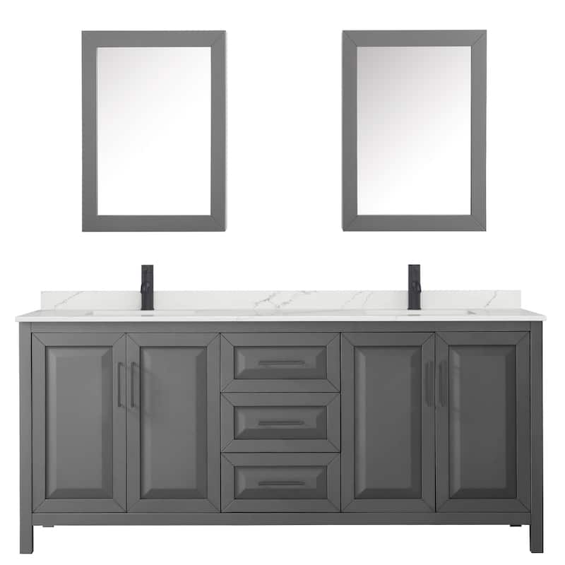 Wyndham Collection WCV252580D-QTZ-UNSMED Daria 80" Free Standing