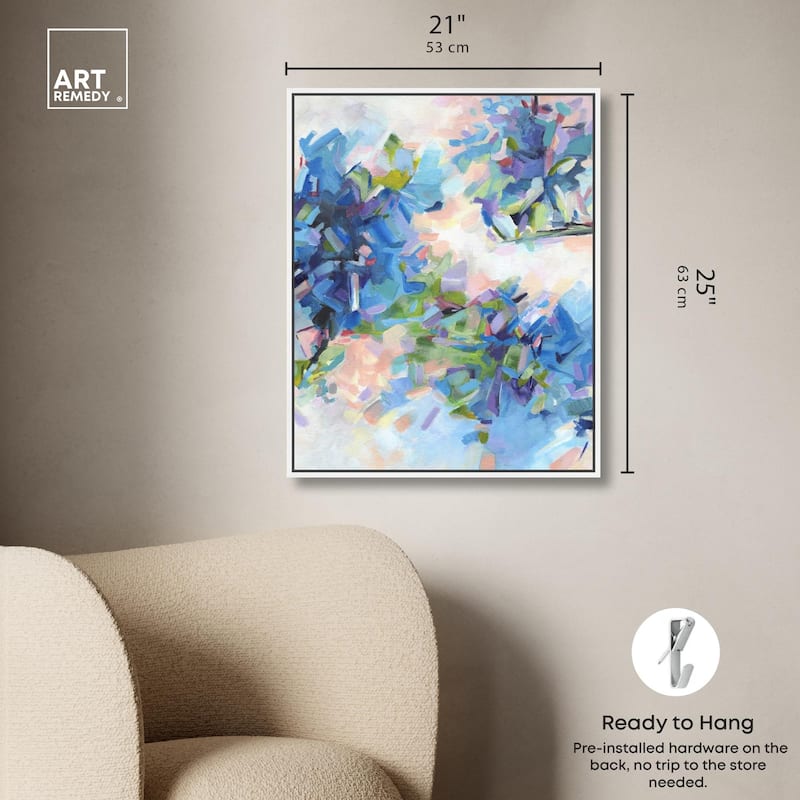 Blue Botanicals Canvas by Art Remedy