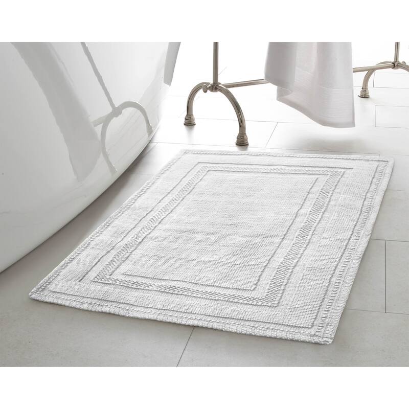Jean Pierre Cotton Stonewash Racetrack 17 x 24 in. Bath Rug