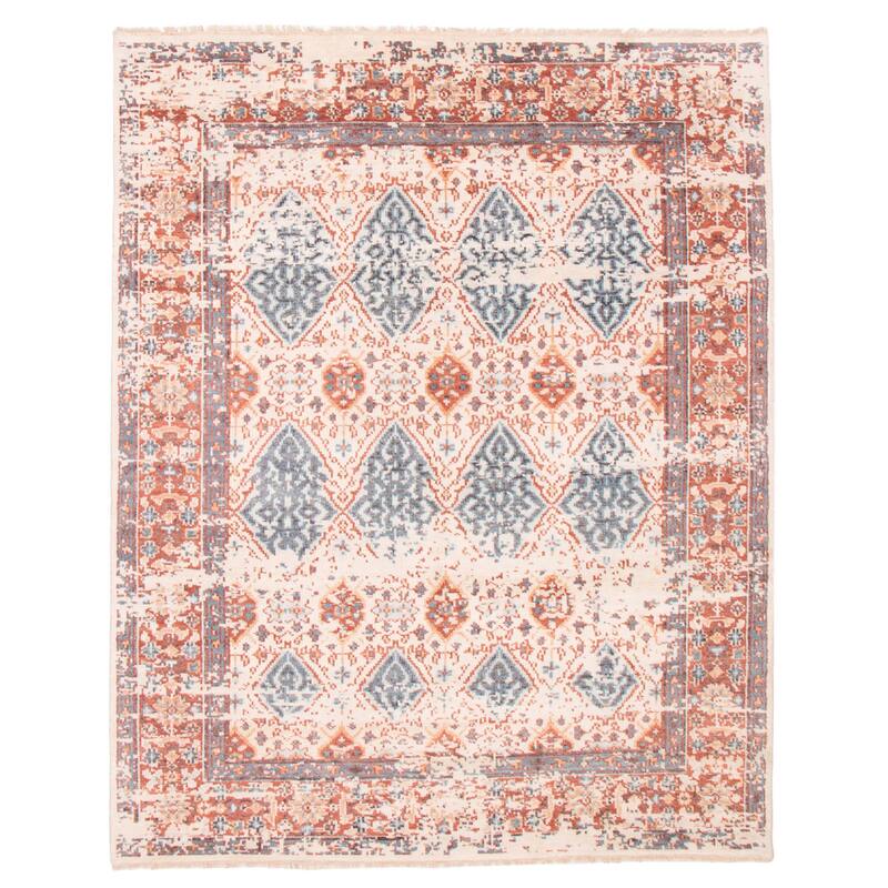 ECARPETGALLERY Hand-knotted Jules Serapi Cream Wool Rug - 7'10 x 10'3