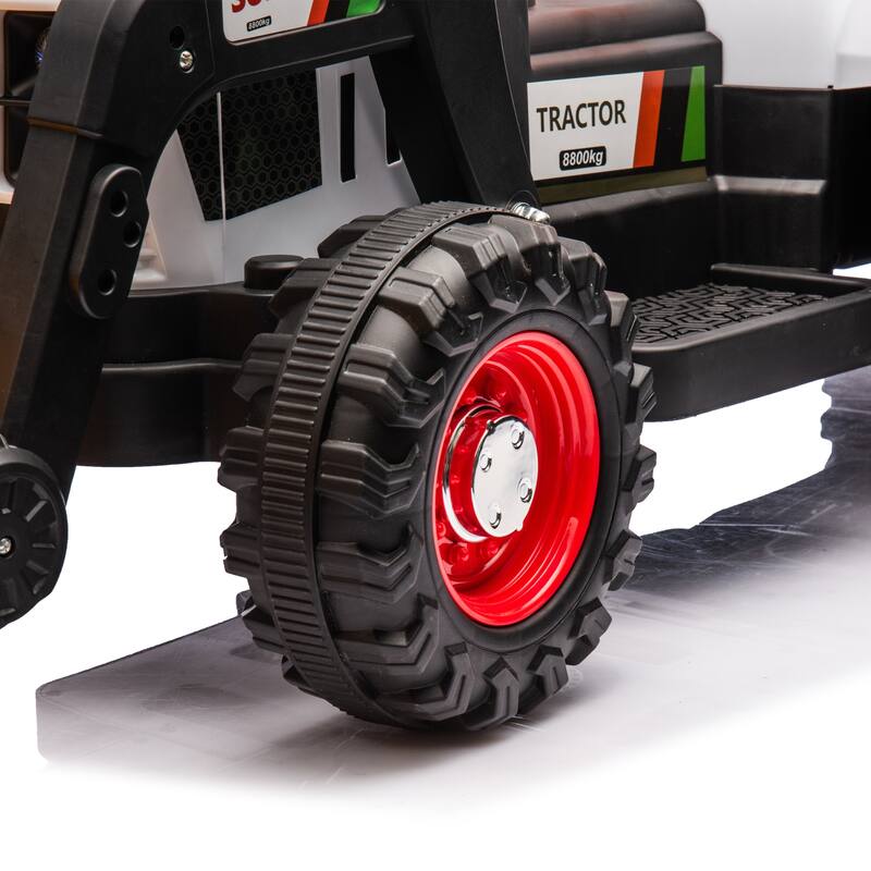 24v Kids Ride-On Electric Tractor Toy W/Parent Remote Control,3-Speed Adjustable,Built-In Music Player,Led Tail-Light