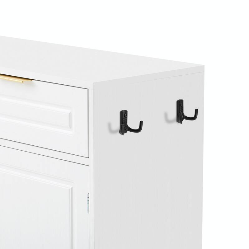59.1" Multi-Functional Storage Buffet with Adjustable Shelf and Open Storage Compartments
