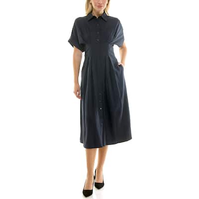 Nicole Miller Pinstripe Shirtdress