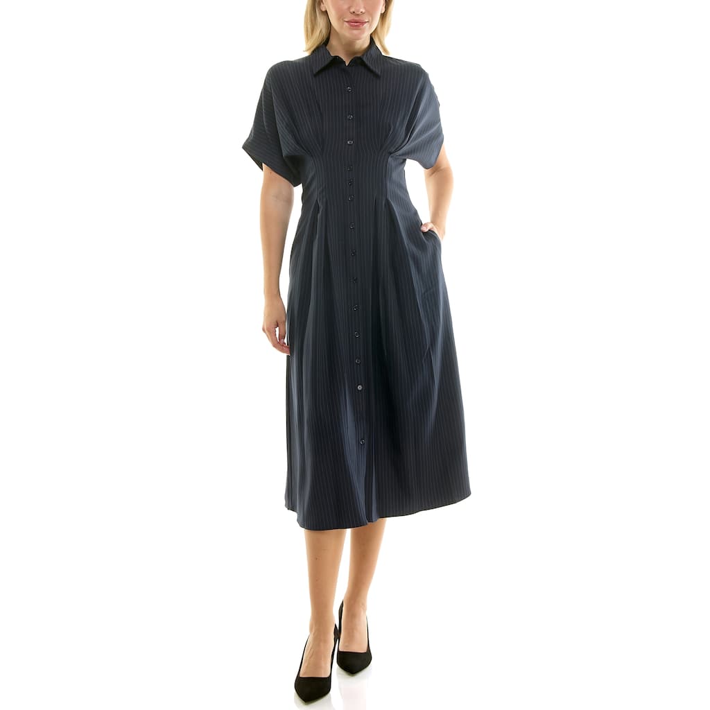 Nicole Miller Pinstripe Shirtdress