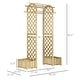 preview thumbnail 3 of 7, Outsunny 7.5FT Garden Arch Trellis with Foldeable Planter Boxes for Climbing Vines, Outdoor Wooden Garden Arbor