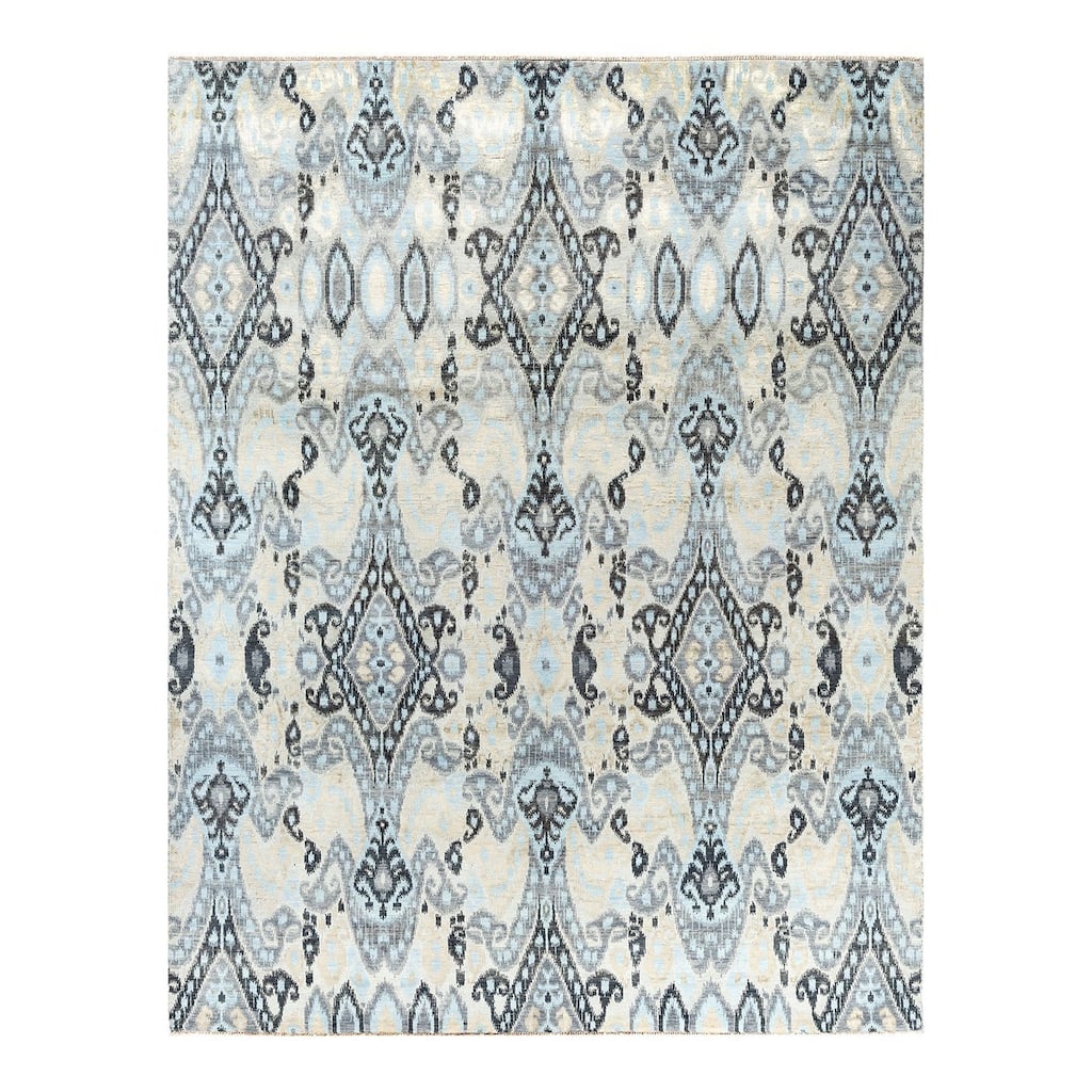 Ikat One-of-a-Kind Hand-Knotted Area Rug, Beige - 8' 0" x 10' 6"