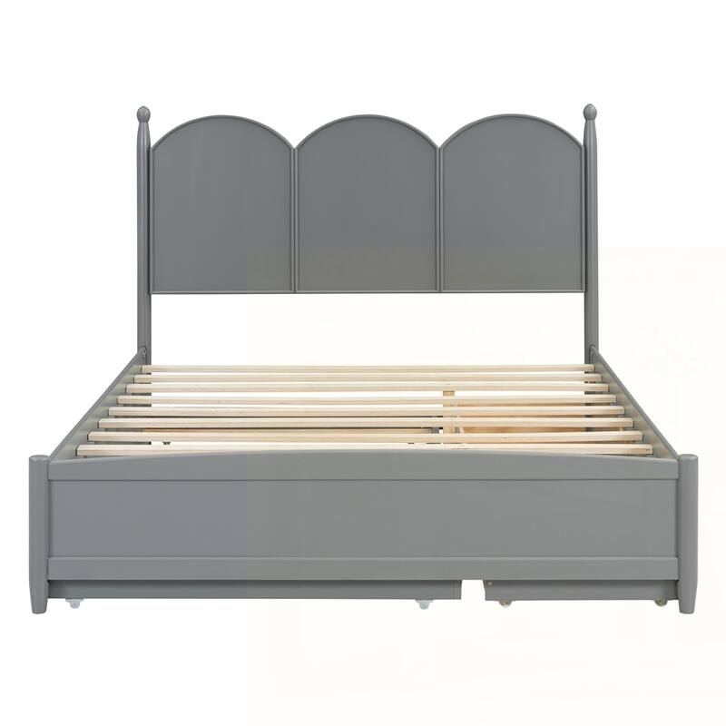 Platform Bed With with 2 Big Drawers