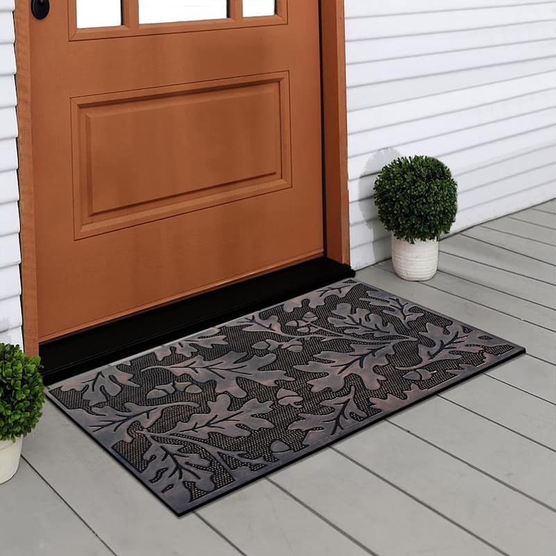 A1HC Rubber Pin Mat, Beautifully Copper Hand Finished Doormat, 18"X30"