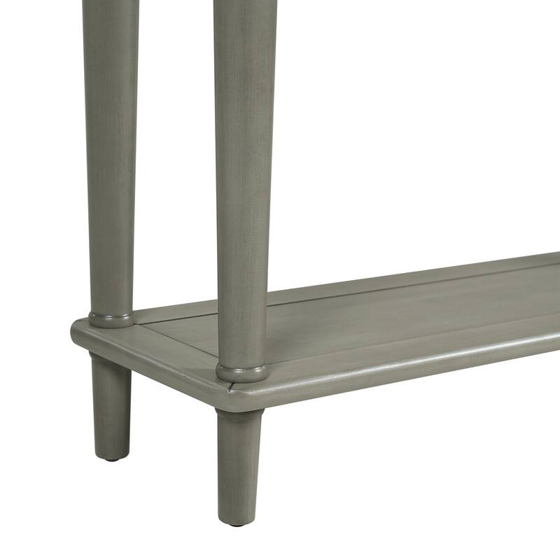 Entryway Table With 4 Drawers, Retro Console Table With Open Shelf For Entryways, Living Rooms,And Hallways
