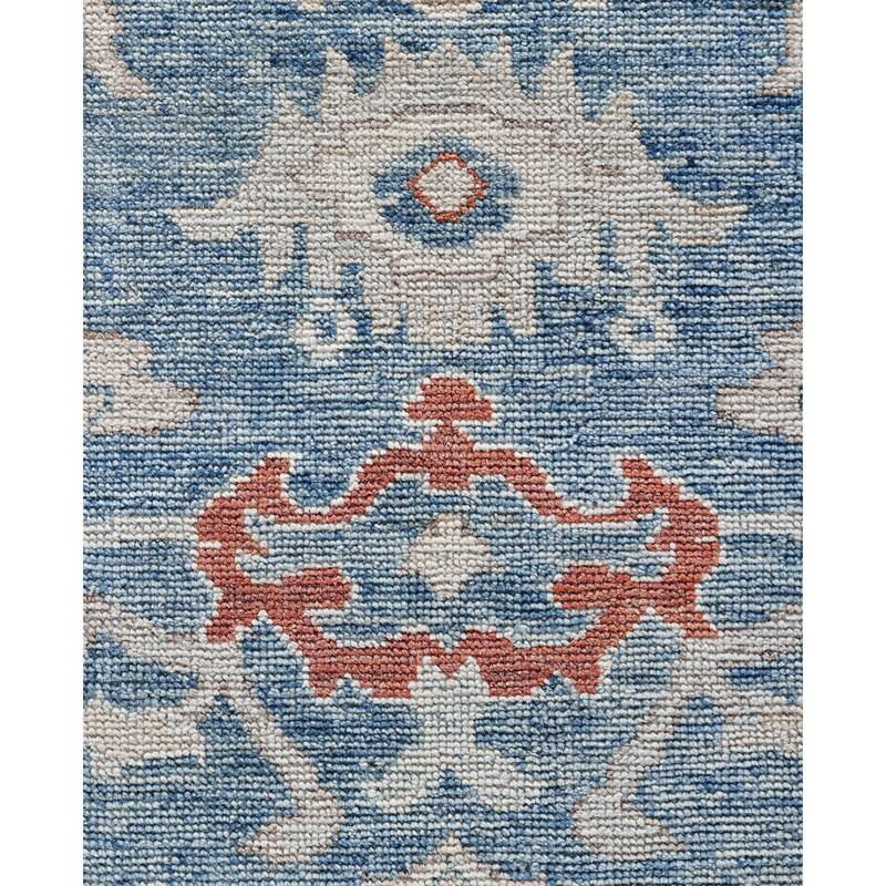 Oushak One-of-a-Kind Hand-Knotted Area Rug - Blue - 8' 10" x 12' 1"