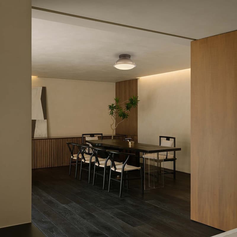 Halo 2-Light 14" Polished Brass Flush Mount Ceiling Light