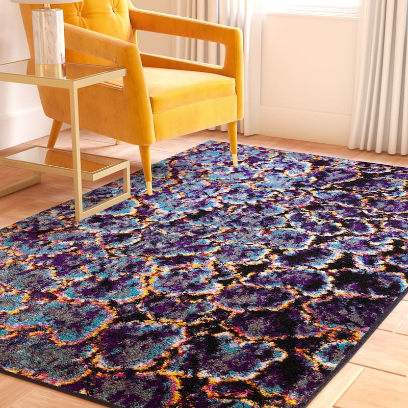 SAFAVIEH Fiesta Shag Leanca Abstract Rug
