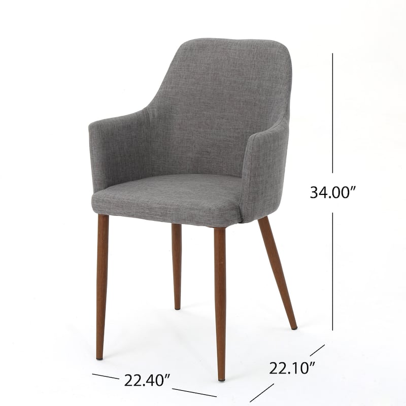 Kaysn Mid-century Fabric Dining Chair (Set of 2) by GDFStudio
