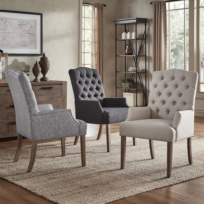 Benchwright Premium Tufted Dining Arm Chair by iNSPIRE Q Artisan