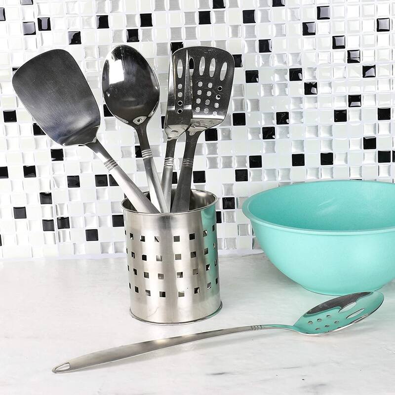Chef Craft Stainless Steel Solid Spatula Turner & Ladle Set with Attractive Brushed Finish Handle