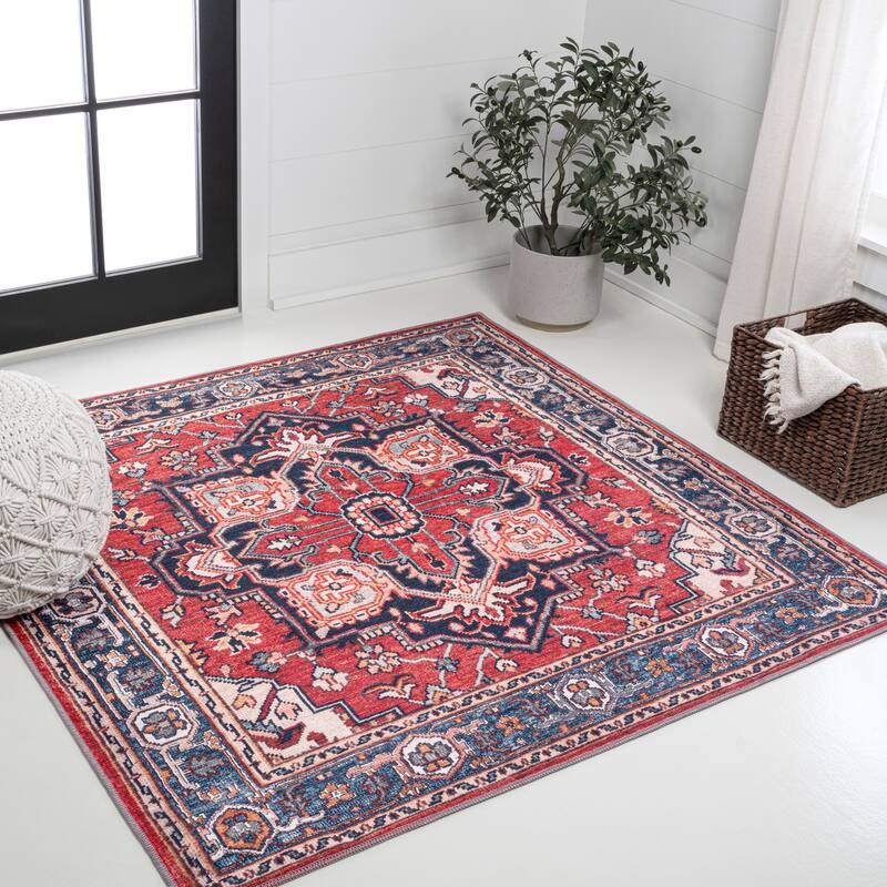 JONATHAN Y Cirali Ornate Large Medallion Machine Washable Area Rug