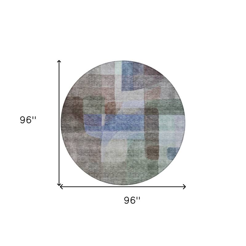 HomeRoots Abstract Transitional Rectangle Outdoor Rug