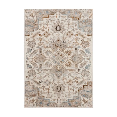 Mohawk Home Pandora Floral Ornamental Medallion Woven Area Rug