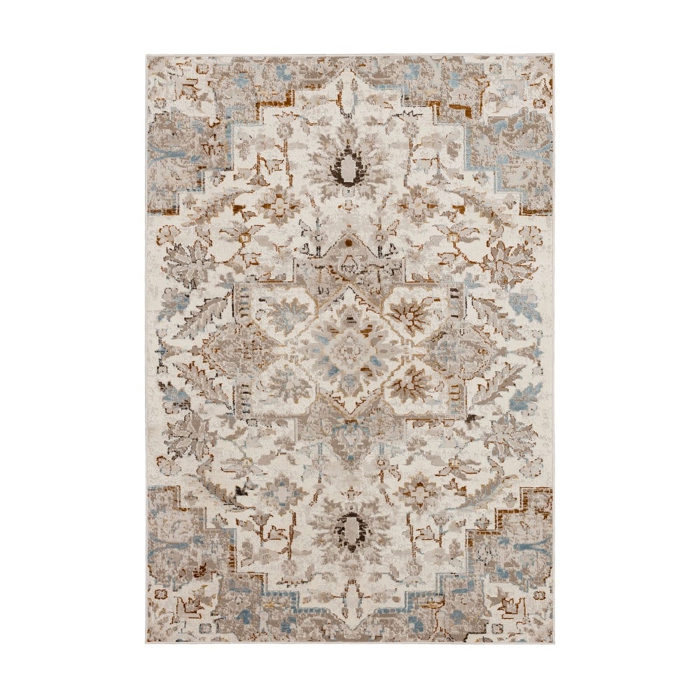 Mohawk Home Pandora Floral Ornamental Medallion Woven Area Rug
