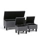 preview thumbnail 29 of 66, WYNDENHALL Lancaster 44 inch Wide Contemporary Rectangle Storage Ottoman