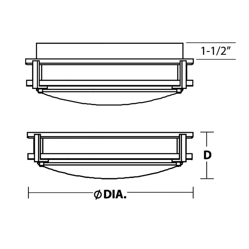 AFX CAF14L5AJUD-BB Carlisle 14" Wide LED Flush Mount Bowl Ceiling