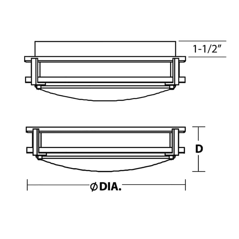 AFX CAF18L5AJUD-BB Carlisle 18" Wide LED Flush Mount Bowl Ceiling