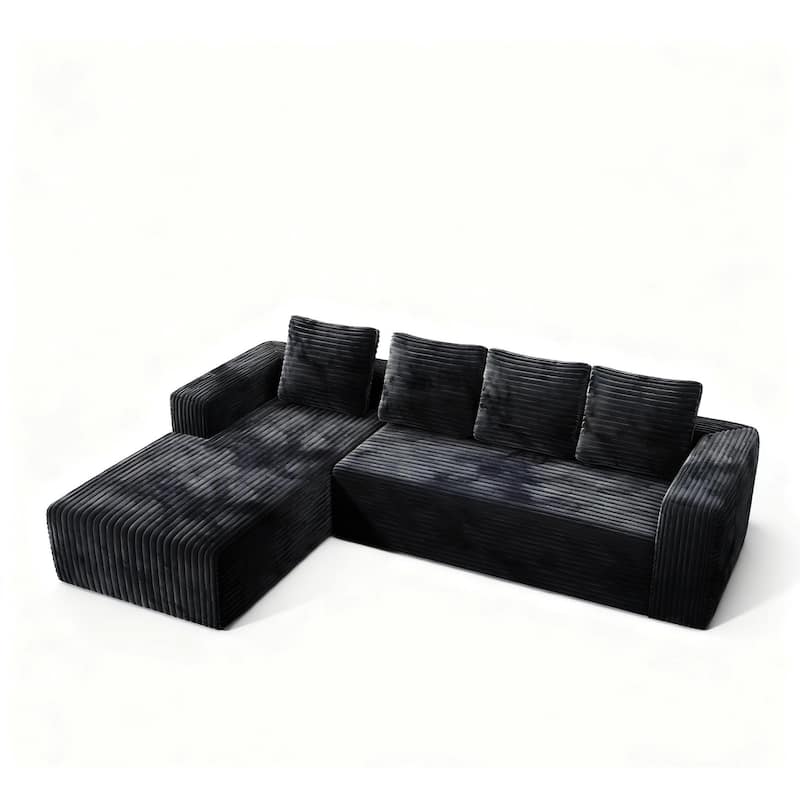 Cloud Sectional Sofa with Right-Facing L-Shape Chaise, Modern Modular Couch with Deep Seat, No Assembly Required