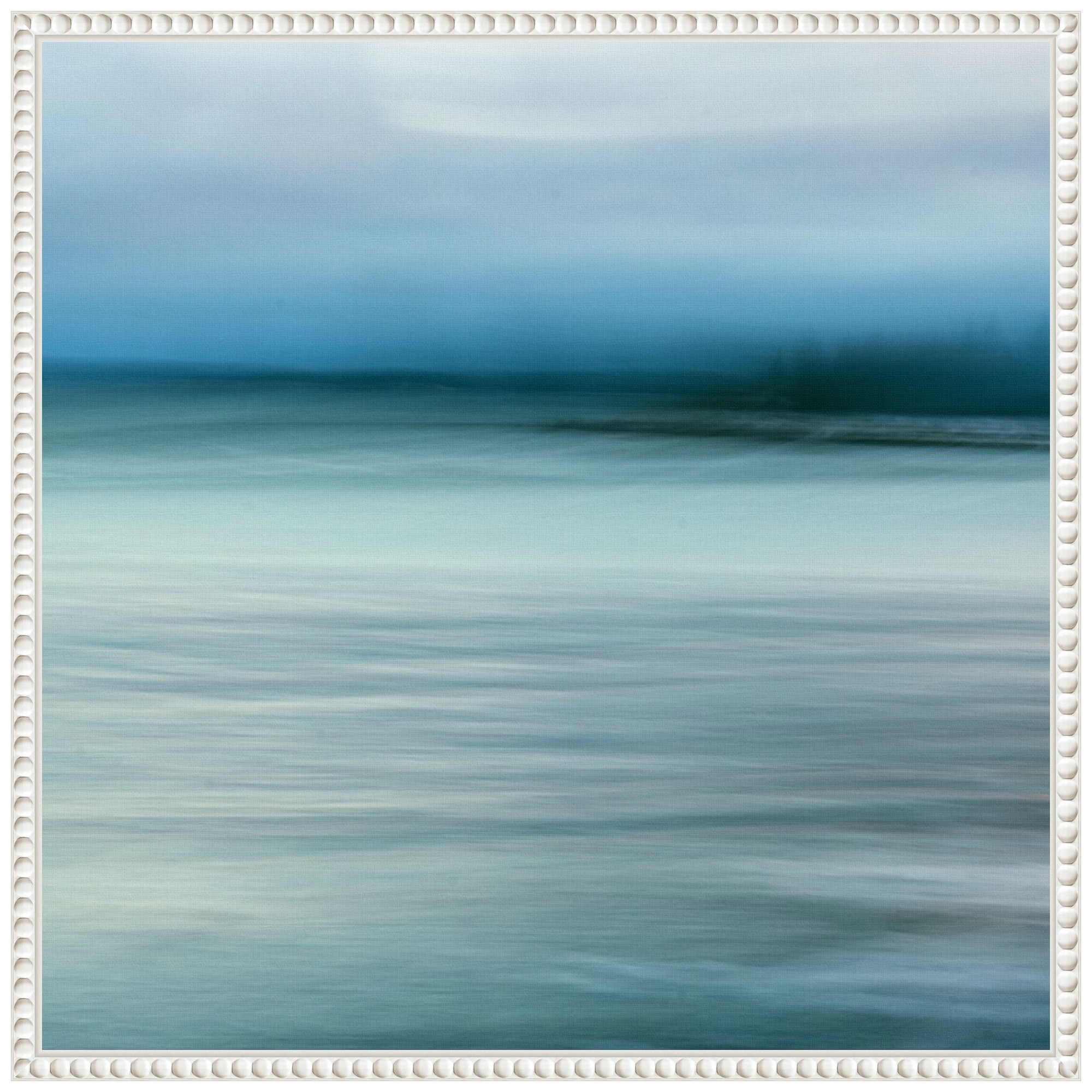 Calm Water by Olivia Joy Framed Canvas Wall Art - Sylvie Beaded White