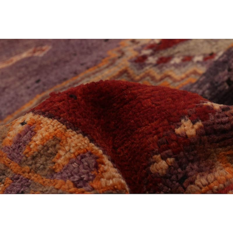 ECARPETGALLERY Hand-knotted Melis Vintage Red Wool Rug - 3'10 x 12'4