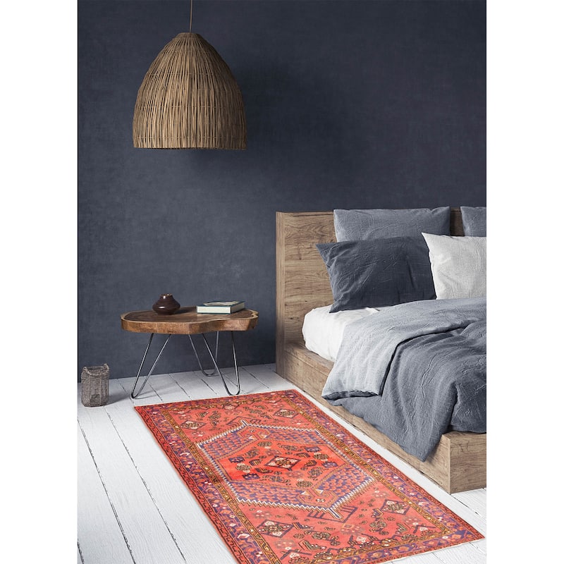 ECARPETGALLERY Hand-knotted Andelz Red Wool Rug - 4'4 x 7'3