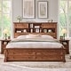 preview thumbnail 48 of 66, Farmhouse Bed Frame with 54" Tall Storage Bookcase Headboard