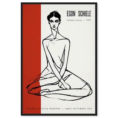 Schiele's Red and White Canvas by Art Remedy