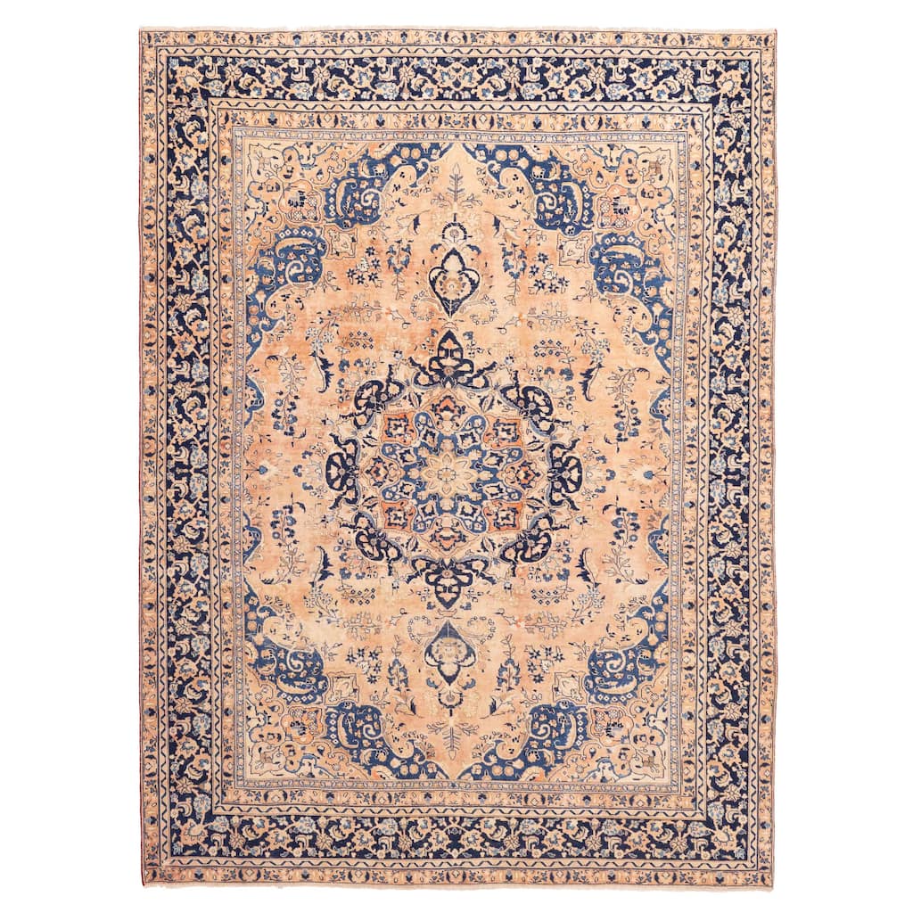 ECARPETGALLERY Hand-knotted Antalya Vintage Copper Wool Rug - 9'0 x 12'4