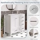 preview thumbnail 42 of 61, Modern Bathroom Vanity with Ceramic Sink, Soft-Close Storage Cabinet and Glossy Easy-Clean Countertop