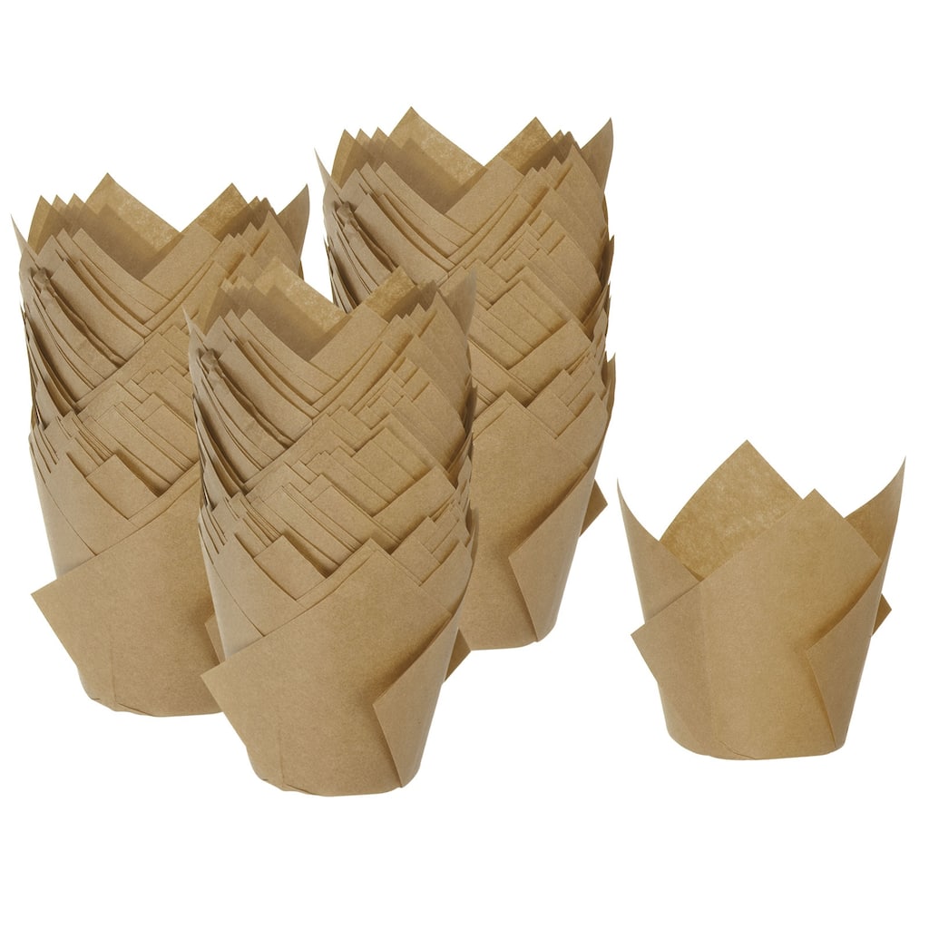150Pcs Tulip Cupcake Liners Standard Paper Baking Cups Disposable
