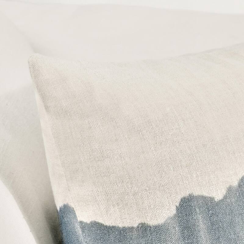 Villa by Classic Home Cora 20" Belgian Linen Hand Painted Throw Pillow