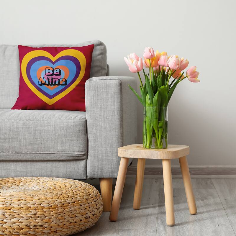 Be Mine Valentines Day Decorative Throw Pillow