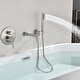 preview thumbnail 16 of 41, Solid Brass 2 Handle Wall Mounted Roman Tub Faucet With Handheld Shower