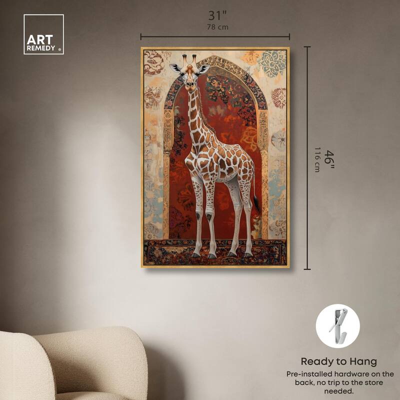 Giraffe Archway Canvas by Art Remedy