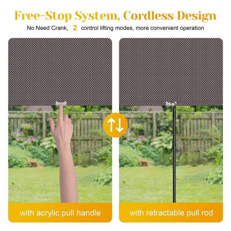 8' x 8' Outdoor Roller Shades - 8'W x 8'L