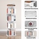 preview thumbnail 23 of 102, 4/5/6 Tiers Round Rotating Bookcase, Revolving Floor Standing Bookshelf Corner Organizer Display