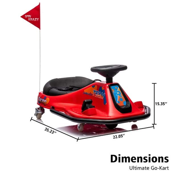 dimension image slide 0 of 7, 24V Ride on Car Electric Drifting Go Kart for Kids