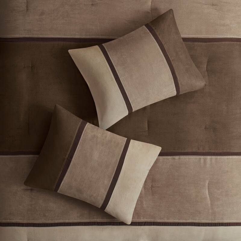 GDF Studio - Palisades 7-Piece Faux Suede Comforter Set with Decorative Pillows