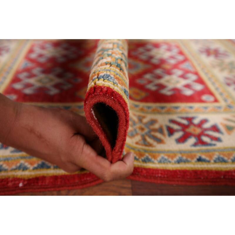 Red Kazak Oriental Accent Rug Hand-Knotted Wool Carpet - 2'0" x 3'1"
