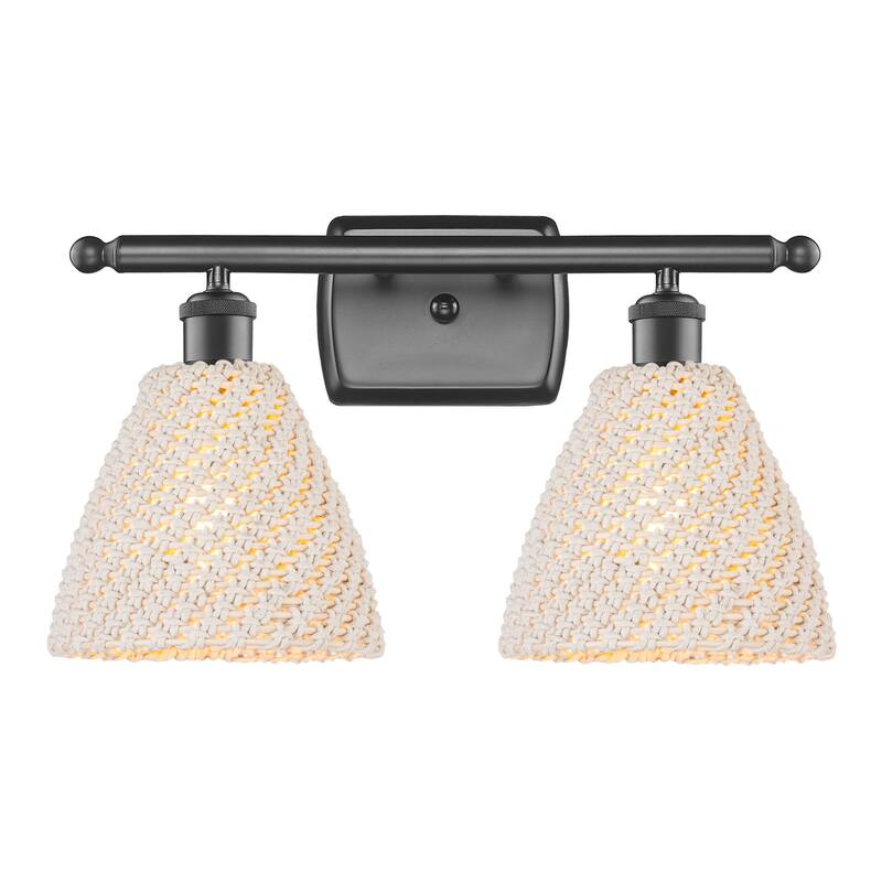 Innovations Lighting 516-2W-11-18 Bristol Natural Vanity Bristol - Oil Rubbed Bronze / Natural