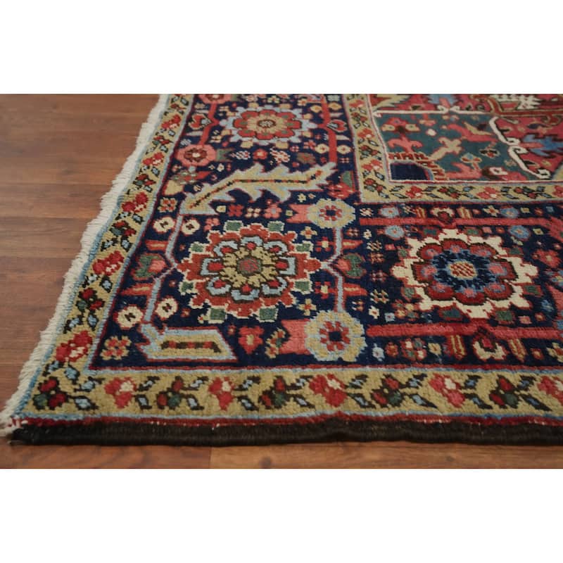Hand Knotted Oriental 100% Wool Carpet Traditional Medallion Oranges & Rust Heriz Area Rug - 11' 9'' X 8' 9''